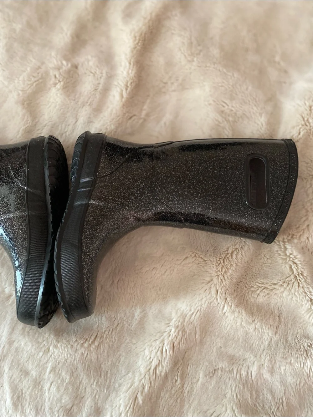 Bogs kids Rain boots black with glitter